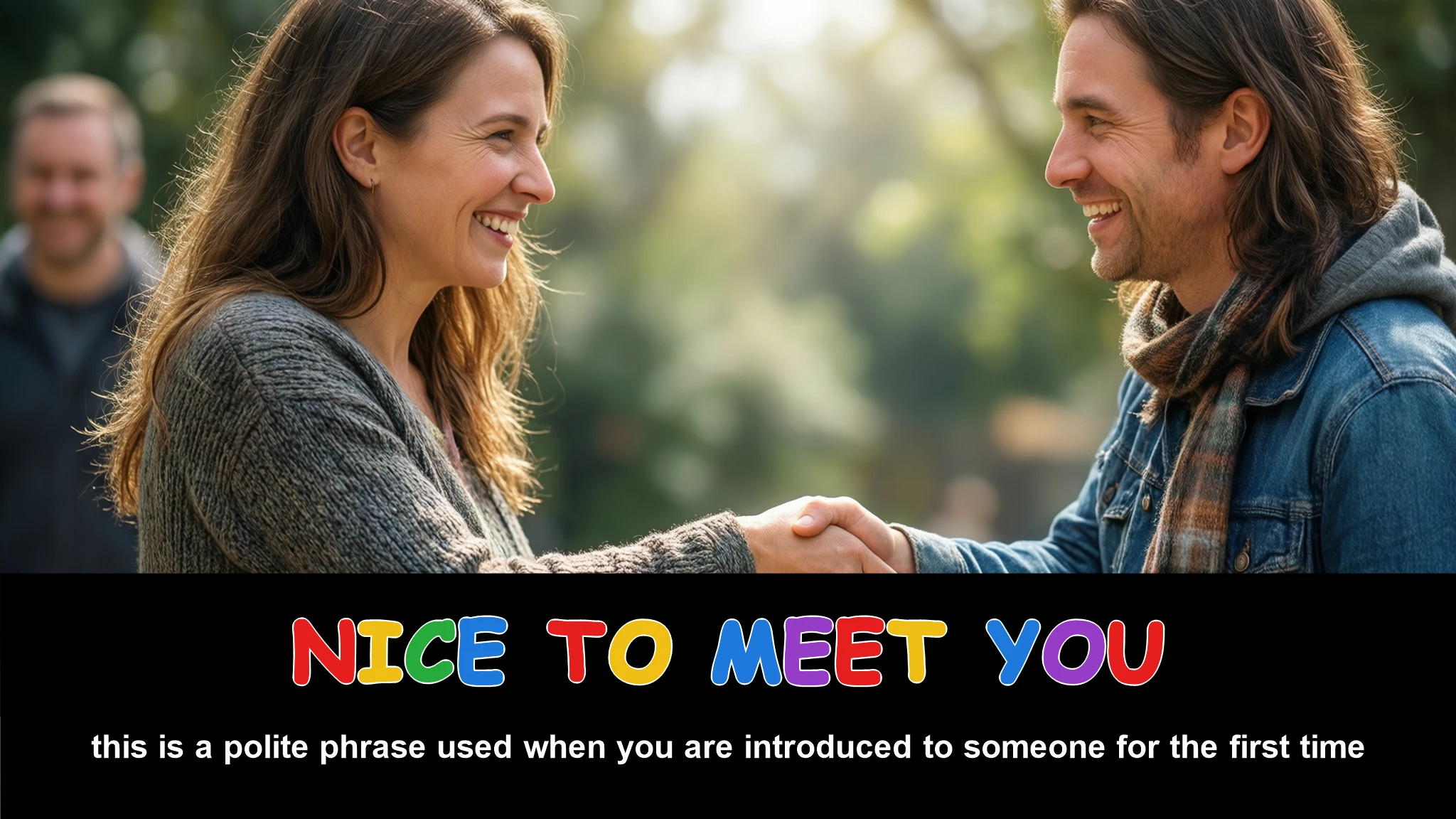 English Illustration for nice to meet you